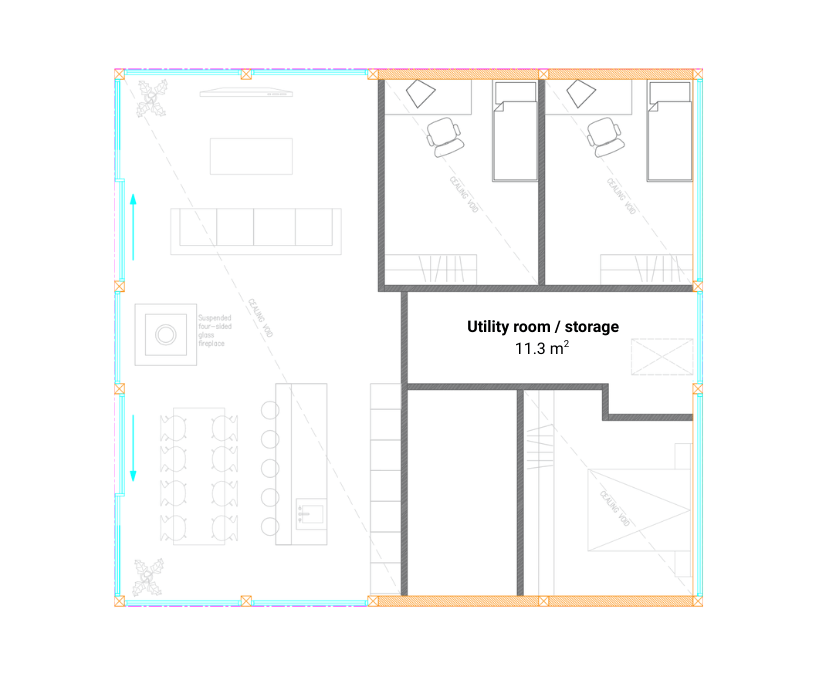 Technical room drawing